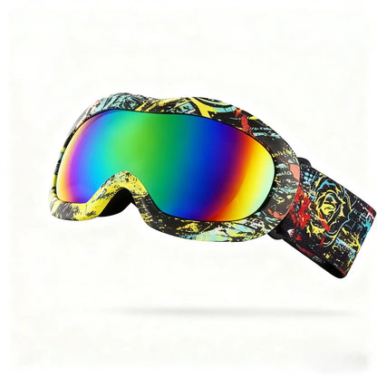 Black Graffiti Ski Goggles