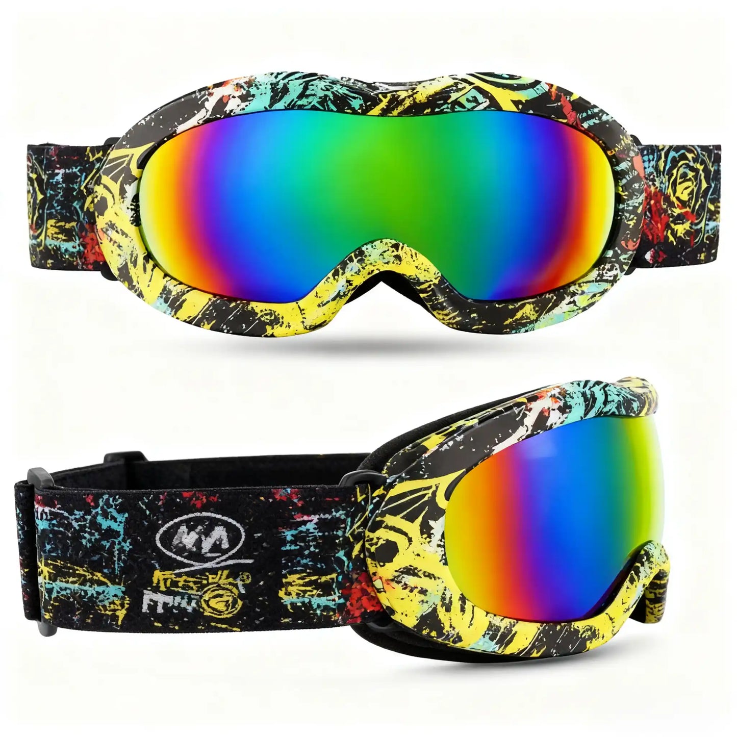 Black Graffiti Ski Goggles