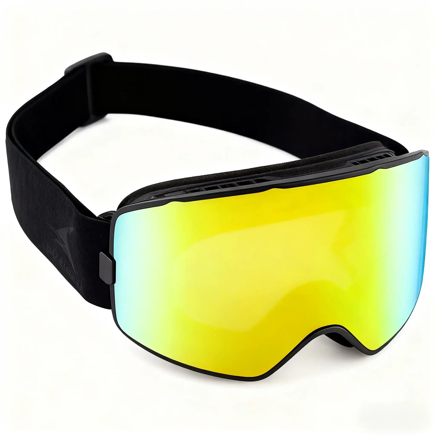 Yellow Magnetic Cylindrical Ski Goggles