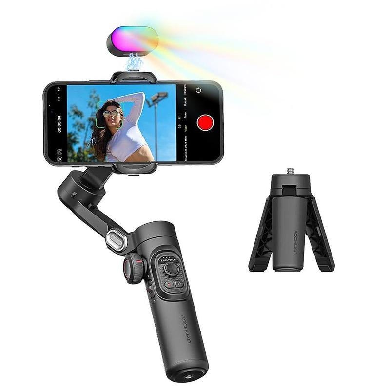 Handheld 3-Axis Anti-Shake Shooting Stand – Automatic Face Tracking Stabilizer