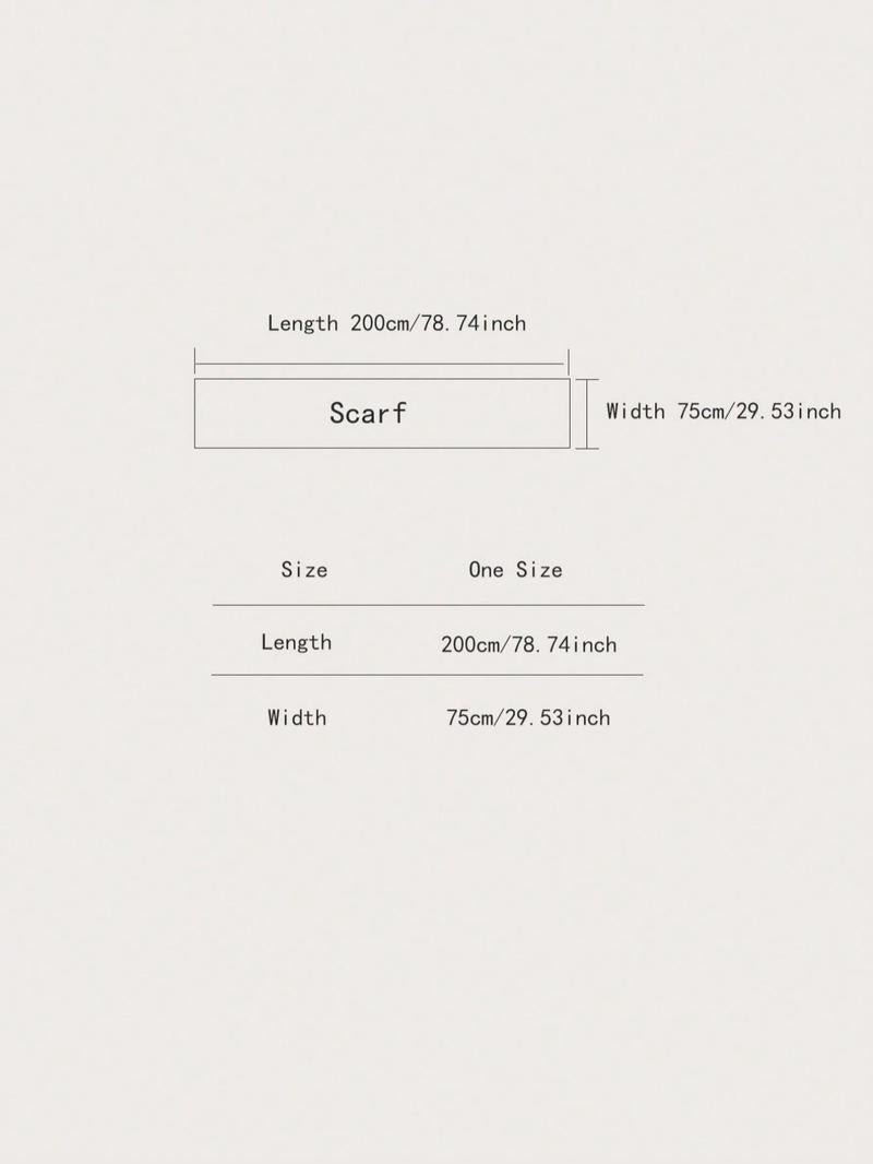 Boho Style Plants Embroidery Double Sided Scarf, Casual Soft Warm Fringe Trim Shawl for Women & Men, Fashion Accessories for Daily Wear