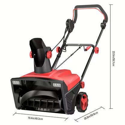 9.5" Electric Snow Thrower, 15 AMP, Dual LED, 180° Chute Rotation