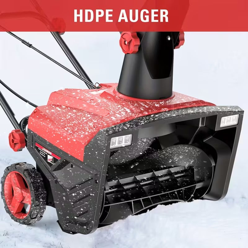 9.5" Electric Snow Thrower, 15 AMP, Dual LED, 180° Chute Rotation