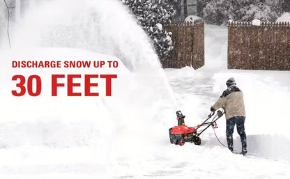 9.5" Electric Snow Thrower, 15 AMP, Dual LED, 180° Chute Rotation