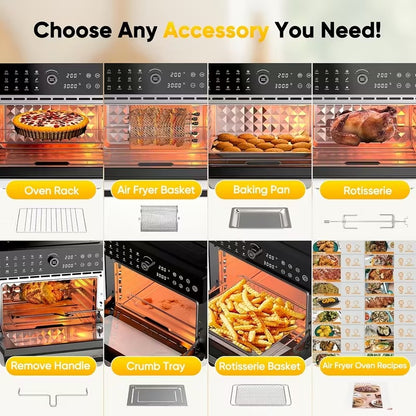 32-Quart Digital Air Fryer Oven Combo, 20-in-1 Convection Countertop Oven