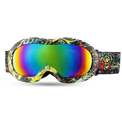 Black Graffiti Ski Goggles