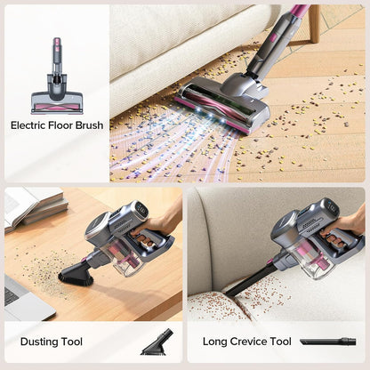 202 Cordless Vacuum Cleaner – Powerful 25KPa Suction &amp; 50-Minute Runtime