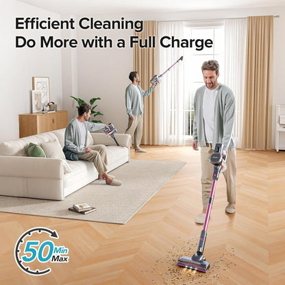202 Cordless Vacuum Cleaner – Powerful 25KPa Suction &amp; 50-Minute Runtime