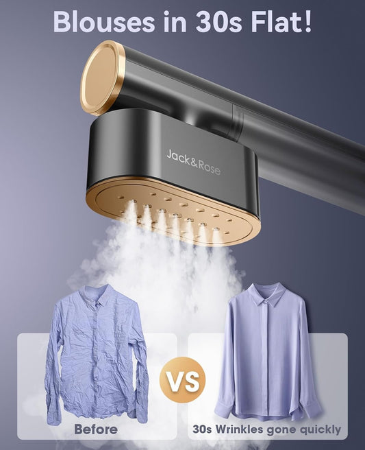 Voltage Clothes Steamer – 100-240V, 15s Fast Heat, 2-in-1 Garment Steamer