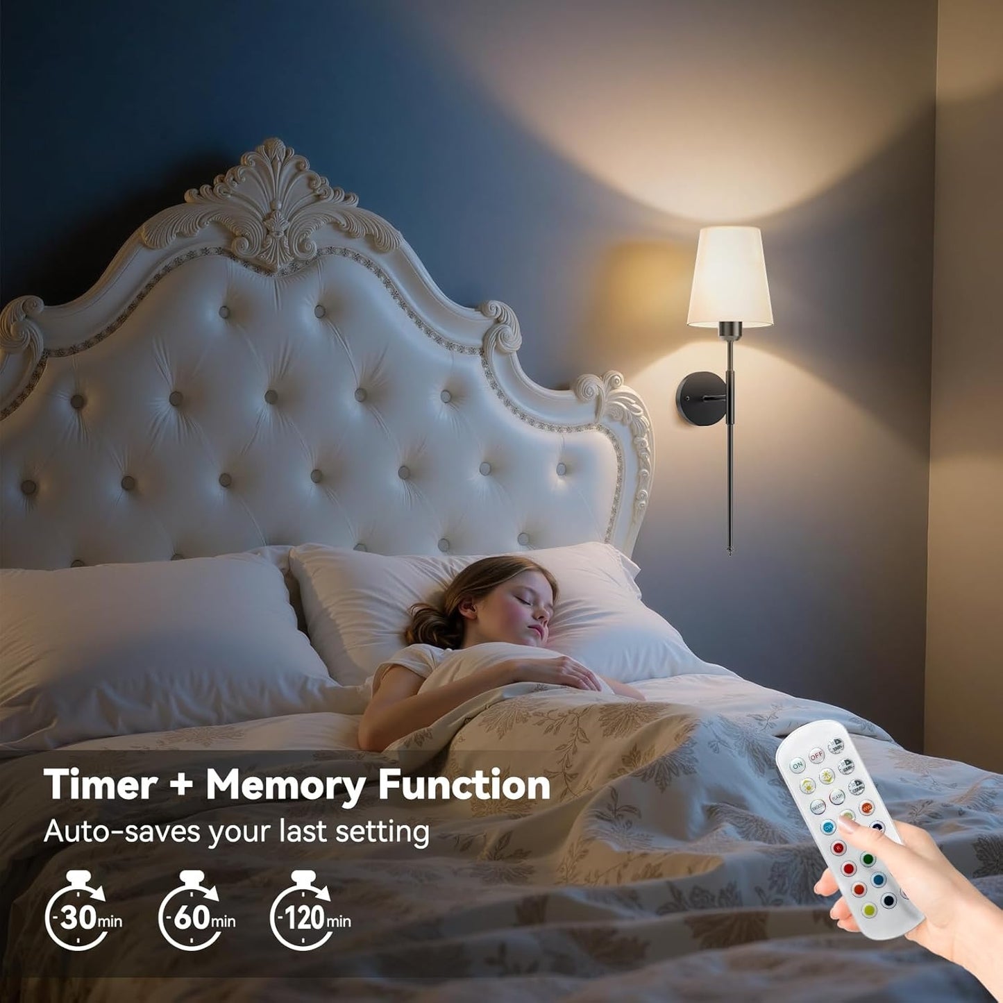 Wireless Battery-Powered Wall Lamps – Remote Control &amp; Multi-Color