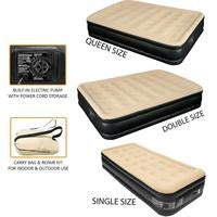 Crystals Inflatable High Raised Double Air Bed Mattress with Built-in Electric Pump - Available in 3 Sizes